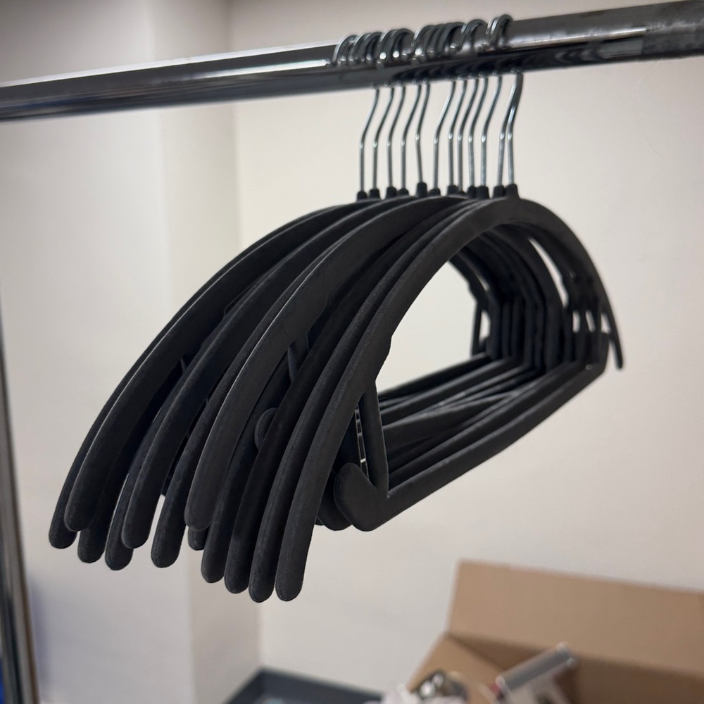 12 Gray Velvet Hangers